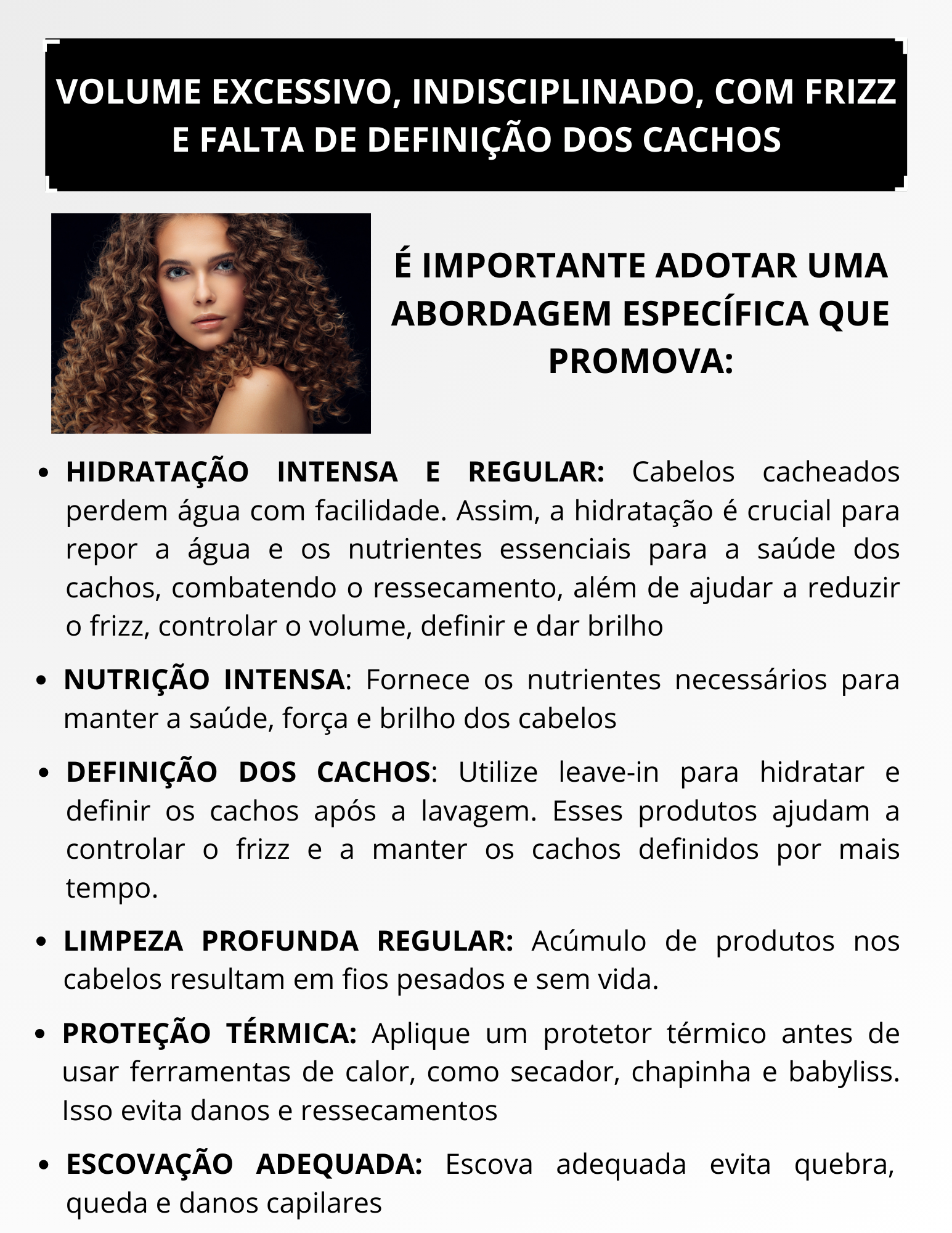 Capa Dor Cabelos volumosos